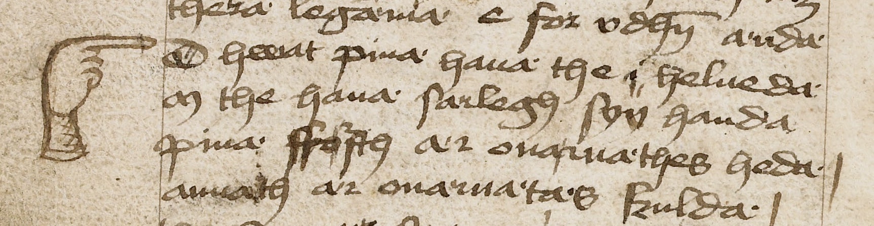 Close-up of manuscript page